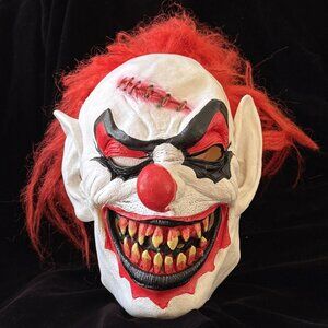 Seasonal Visions Carver Evil Clown Latex Mask Halloween Scary Creepy